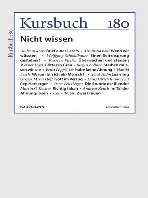cover image of Kursbuch 180